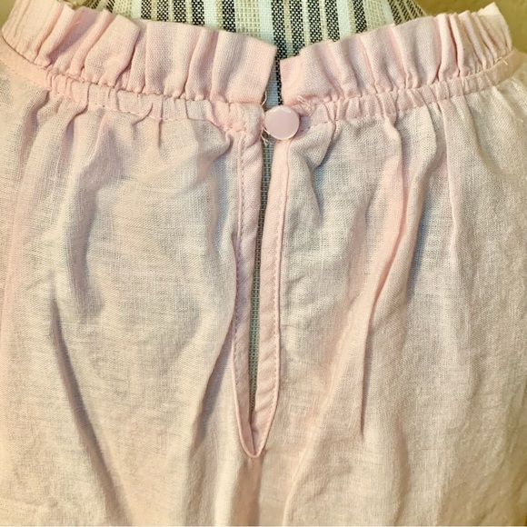 NWT St. John’s Bay Dress Petite Large (PL) Mini Ruffled Orange Pink Sleeveless - Picture 9 of 14